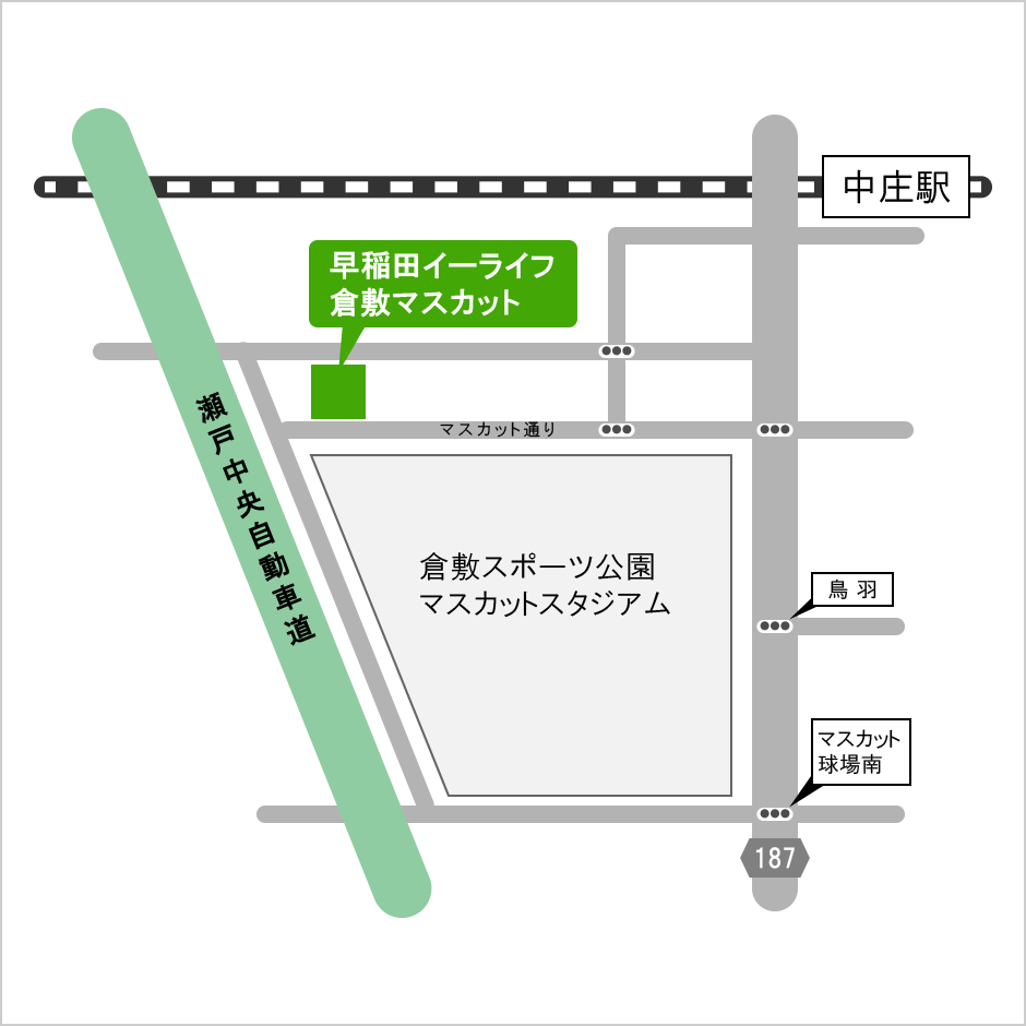 早稲田イーライフ倉敷マスカットmap